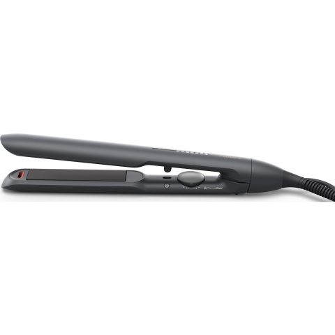 ARTICOLE HAIR-STYLING - Placa de indreptat parul Philips BHS510/00, tehnologie ThermoShield, placi infuzate cu ulei de argan, 230°C, ingrijire ioni, 12 setari temperatura, husa termorezistenta, Negru