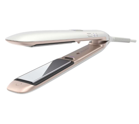 Placa de indreptat parul Philips HP8374/00, senzor Moisture Protect, placi titan, ioni, 200°C, 3 setari de temperatura, Alb/Roz [2]