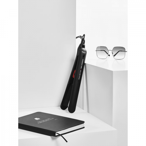 Placa de indreptat parul Rowenta EasyLiss Karl Lagerfeld SF161LF0, Ceramic Tourmaline, 200 °C, placi inteligente, functie Straight & Curl, incalzire rapida, cablu 1.8m, negru&rosu [2]