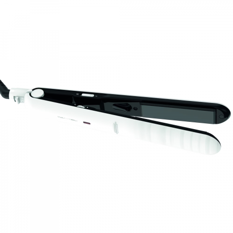 Placa de indreptat parul Rowenta Optiliss SF3210F0, 10 trepte de temperatura, functie straight&curl, invelis ceramic, cablu 1.8m, alb [1]