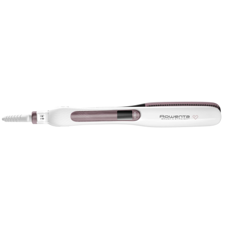 Placa de indreptat parul Rowenta SF7510F0 Brush&Straight Premium Care, LCD, 130 - 200 °C, placi mobile, ionizare, Cashmere Keratin, Alb/Mov [3]