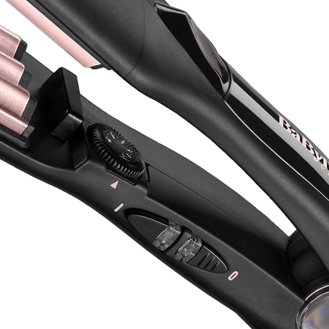 Placa pentru creponat parul BaByliss 2165CE, 210 °C, Turmalina-Ceramica, Negru [1]