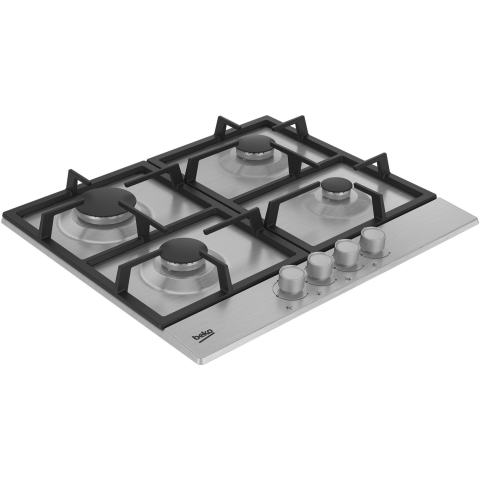 Plita incorporabila Beko HIAG64225SX, Gaz, 4 arzatoare, 58 cm, Inox [1]