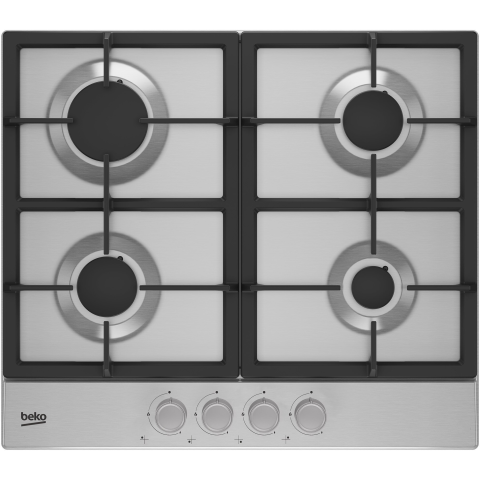 HOTE SI PLITE ELECTRICE - Plita incorporabila Beko HIAG64225SX, Gaz, 4 arzatoare, 58 cm, Inox