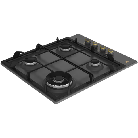 Plita incorporabila Beko HIGG64125SAR, Gaz, 4 arzatoare, Siguranta plita, Aprindere integrata, 60 cm, Antracit [3]