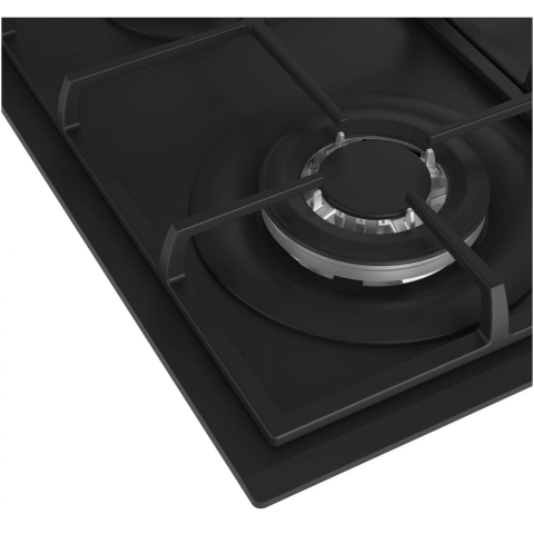 Plita incorporabila Beko HIYG64225SBO, Gaz, 4 arzatoare, Wok, Gratar din fonta, 60 cm, Negru [2]