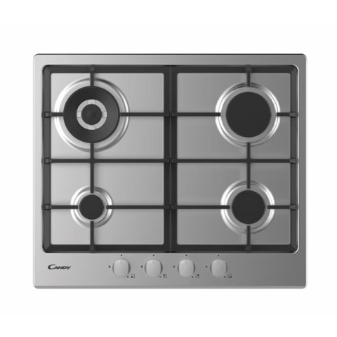 HOTE SI PLITE ELECTRICE - Plita incorporabila Candy CHG6BR4WX, Gaz, 4 Arzatoare, Aprindere electrica, Siguranta arzatoare, 60 cm, Inox