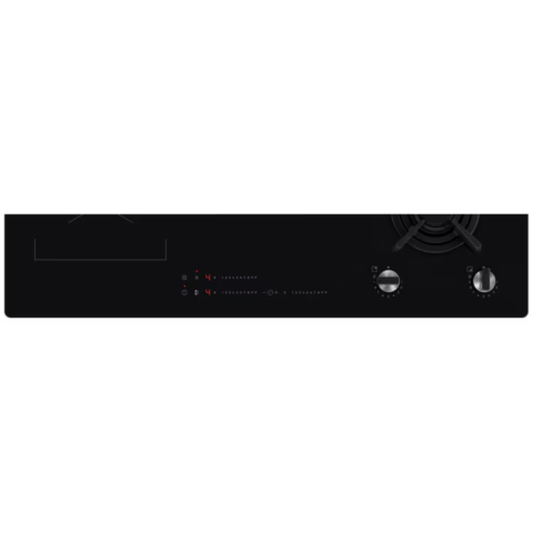 Plita incorporabila Electrolux KDI941723K, Mixta, 2 arzatoare gaz / 3 zone inductie, Aprindere electrica, Gratare Fonta, Timer Electronic, 90 cm, Negru [1]