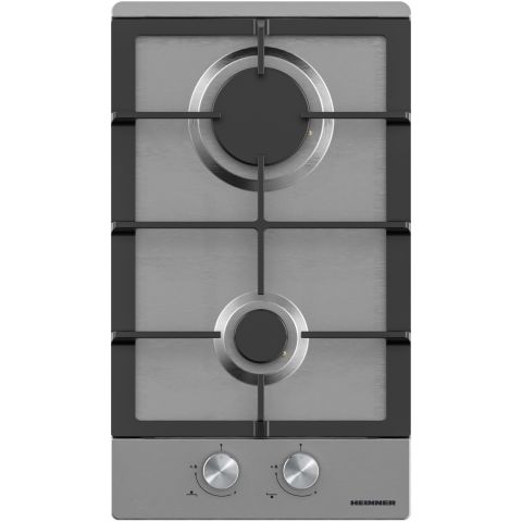 ARAGAZURI SI CUPTOARE ELECTRICE - Plita incorporabila Heinner HBH-M302FIX, Gaz, 2 arzatoare, Gratar fonta, Aprindere electrica, Dispozitiv de siguranta, 30 cm, Inox