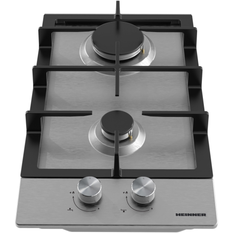 Plita incorporabila Heinner HBH-M302FIX, Gaz, 2 arzatoare, Gratar fonta, Aprindere electrica, Dispozitiv de siguranta, 30 cm, Inox [1]