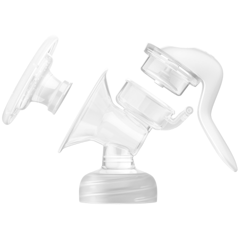 SANATATE SI WELLNESS - Pompa de san manuala pentru hranire naturala Philips Avent SCF430/10, Tehnologie Natural Motion pentru un debit rapid de lapte, marime standard, biberon 0+ luni de 125 ml