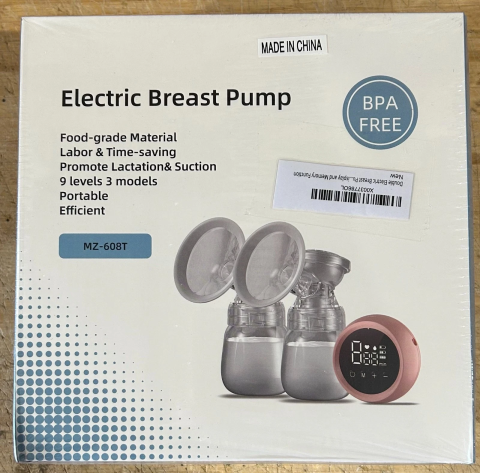 Pompă electrică de sân roz MZ-608T fără BPA, 9 niveluri, 3 moduri, portabilă, eficientă [3]