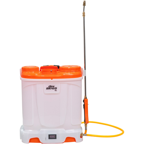 APARATE DE SPALAT CU PRESIUNE - Pompa electrica de stropit cu presiune pe acumulator Ruris Bravo 19PE, acumulator 12V 8.0 Ah, rezervor tip rucsac 18 L, lance metalica telescopica, autonomie 4 h, presiune maxim 0.6 Mpa, include: acum