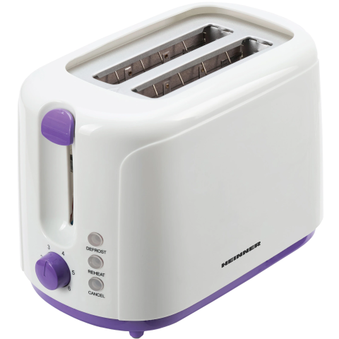 ELECTROCASNICE - RESIGILATE - Prajitor de Paine Heinner Charm, 750W, 6 setari, Alb/Mov