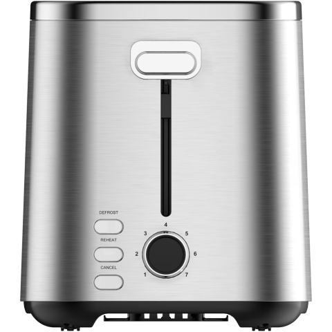 ELECTROCASNICE - RESIGILATE - Prajitor de paine Heinner sparkle toast HTP-800SS , 800w, capacitate 2 felii, 7 niveluri rumenire, indicator led luminos, Gri