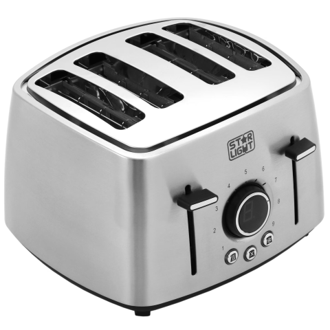 Prajitor de paine Star-Light TDD-4160SS, 1600 W, 4 felii, grad de rumenire ajustabil, 9 trepte, functie dezghetare, inox [2]