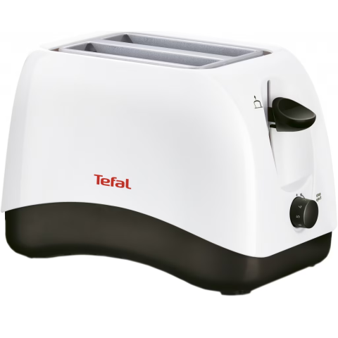 ELECTROCASNICE - RESIGILATE - Prajitor de paine Tefal TT130130, 850 W, 2 felii, 7 trepte, functie decongelare tavita firimituri, alb