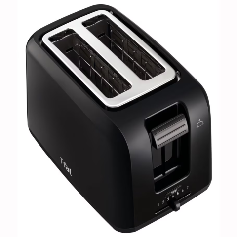 Prajitor de paine Tefal Vita TT1A1830, 800W, 2 felii, 7 niveluri de rumenire, tavita firmituri detasabila, maner inteligent, Negru [2]