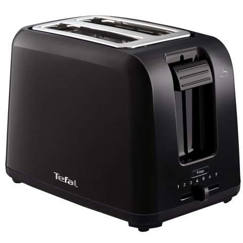ELECTROCASNICE - RESIGILATE - Prajitor de paine Tefal Vita TT1A1830, 800W, 2 felii, 7 niveluri de rumenire, tavita firmituri detasabila, maner inteligent, Negru