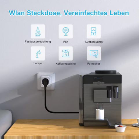 Priza Smart, EIGHTREE, Wi-Fi, 16A, cu Temporizare si Masurarea Consumului, Control din Aplicatie, Compatibila Alexa, Google Home, SmartThings [2]