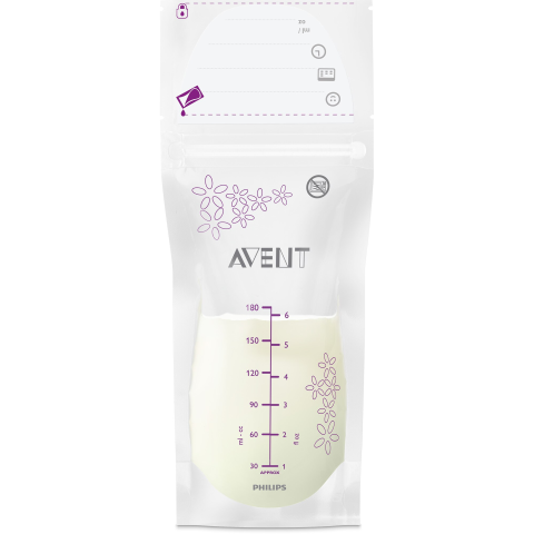 SANATATE SI WELLNESS - Pungi de pastrare a laptelui matern Philips AVENT SCF603/25, 25 buc