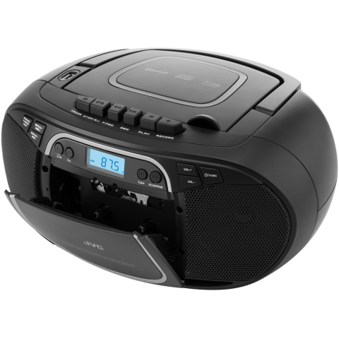 Radio cu casetofon si player CD JVC RC-E451B, 2 x 1.6 W RMS, FM, Bluetooth, USB, MP3, AUX IN, negru [2]