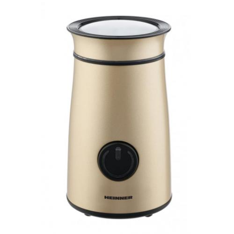 FIARE SI STATII DE CALCAT - Rasnita electrica Heinner HCG-150IXGD, 150 W, 50g, carcasa inox, Auriu