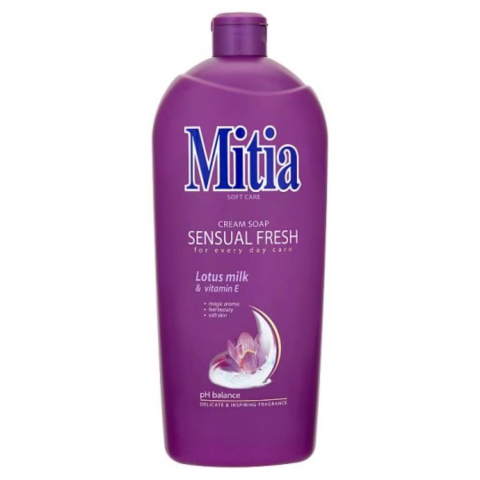 Ingrijire Par si Corp - Rezerva Sapun Lichid MITIA Sensual Fresh, 1L, Parfum Lotus si Vitamina E