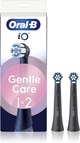IGIENA ORALA - Rezerve periuta de dinti electrica Oral-B iO Gentle Care, compatibile doar cu seria iO, 2 buc Negre