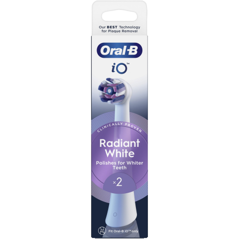 Rezerve periuța de dinți Oral-B iO Radiant White, compatibile doar cu seria iO, Alb, 2 buc [1]