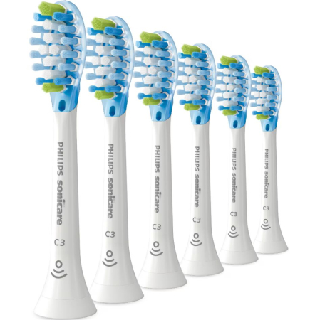 Rezerve Philips Sonicare Plaque Defence HX9046/87, pachet de 6 capete de periere, Standard, click-on, sincronizarea modurilor BrushSync, Alb [1]