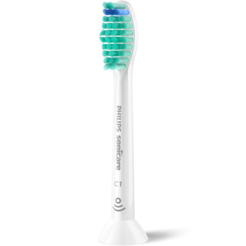 Rezerve Philips Sonicare Pro Results HX6012/87, pachet de 2 capete de periere, Standard, click-on, sincronizarea modurilor BrushSync, Alb [2]