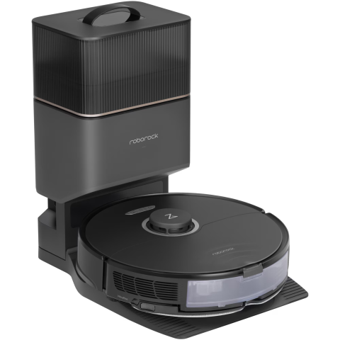 ELECTROCASNICE - RESIGILATE - Robot de aspirare Roborock S8 Plus S8P52-00, aspirator&mop&statie de golire, 50W, 5200 mAh, 6000Pa, autonomie 180 min, recipient praf 750 ml, 4 senzori, 4 harti, negru