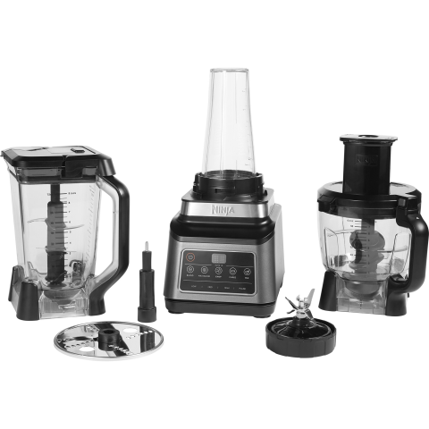 Robot de bucatarie Ninja 3-in-1 cu 5 programe Auto-iQ, BN800EU 1200 W, 3 viteze, bol de 1.8 l, bol de 2.1 l, cana de 0.7 l, negru/argintiu [3]