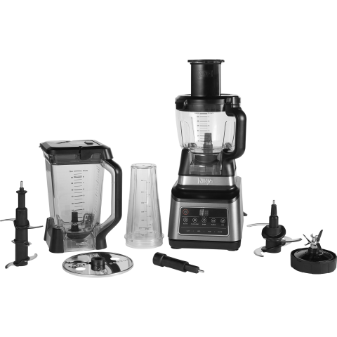 Robot de bucatarie Ninja 3-in-1 cu 5 programe Auto-iQ, BN800EU 1200 W, 3 viteze, bol de 1.8 l, bol de 2.1 l, cana de 0.7 l, negru/argintiu [2]