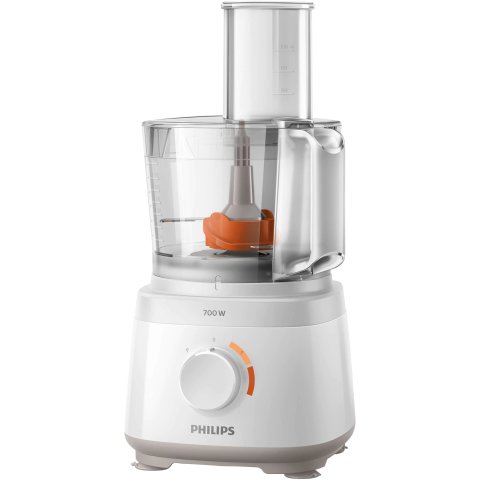 Robot de bucatarie Philips HR7310/00 Daily Collection, 700 W, 2 viteze + puls, bol 2.1 l, dispozitiv de emulsifiere, disc din inox, alb [1]