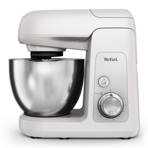 ELECTROCASNICE - RESIGILATE - Robot de bucatarie Tefal Bake Partner QB525B38, 1100W, capacitate vas 4.6L, 8 trepte de viteza, functie Pulse, capacitate blender 1.5L, rasnita, tocator de carne, tel, accesoriu incorporare, carlig al