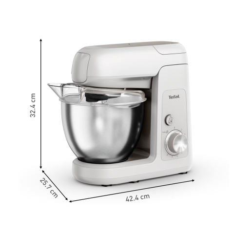 Robot de bucatarie Tefal Bake Partner QB525B38, 1100W, capacitate vas 4.6L, 8 trepte de viteza, functie Pulse, capacitate blender 1.5L, rasnita, tocator de carne, tel, accesoriu incorporare, carlig al [5]