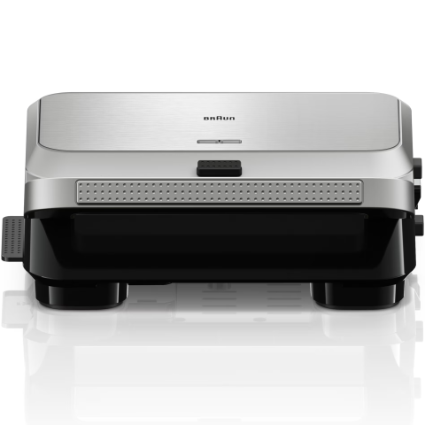 Sandwich-maker BRAUN SM5038, 800W, 3 seturi placi detasabile, invelis antiaderent premium, tava colectare grasime, argintiu-negru [1]