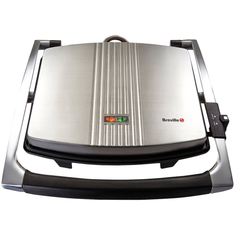 ELECTROCASNICE - RESIGILATE - Sandwich-maker Breville Panini Large VST026X-01, 2000 W, negru/ inox