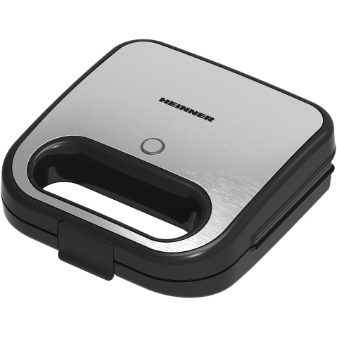 APARATE DE PAINE - Sandwich maker HEINNER SILVERSTONE SM-K750FGSL, 750w, capacitate: 2 sandwich-uri, placi antiadezive fixe tip grill, silver
