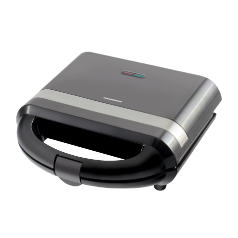 ELECTROCASNICE - RESIGILATE - Sandwich maker Heinner SM-H700BK, 700 W, placi antiadezive fixe tip grill, Negru