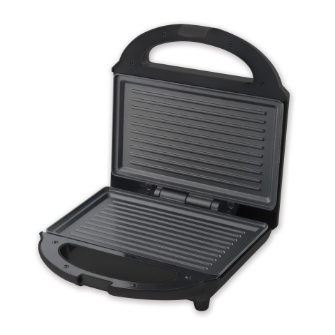 Sandwich maker Heinner SM-H700BK, 700 W, placi antiadezive fixe tip grill, Negru [1]