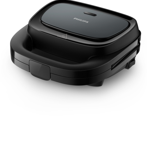 Sandwich-maker Philips HD2331/90 Seria 3000, 750W, pentru sandwich-uri triunghi, plite neaderente,comutator pornit/oprit, lumini indicatoare, sistem de blocare rapida [1]