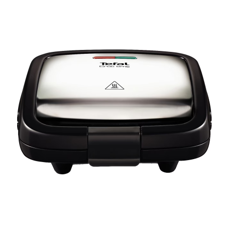 APARATE DE PAINE - Sandwich-maker Tefal Croc Time SM193D34, 700 W, maner izolat termic, invelis antiaderent, Inox/Negru