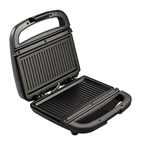 Sandwich-maker Tefal Croc Time SM193D34, 700 W, maner izolat termic, invelis antiaderent, Inox/Negru [2]
