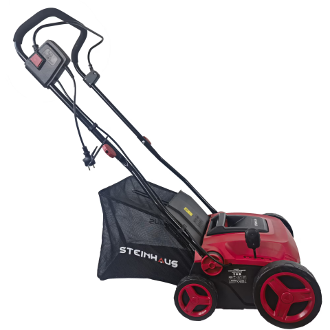Scarificator/aerator electric Steinhaus PRO-SCA1800, putere 1800 W, 37 cm latime lucru, 45 L sac colector, 5 trepte de inaltime, include rola scarificare si rola aerare [3]