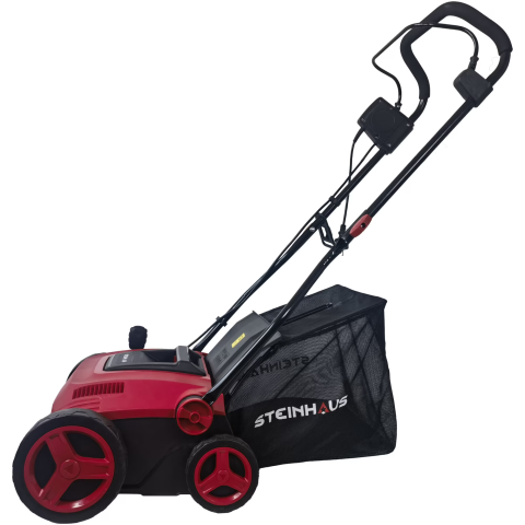 Scarificator/aerator electric Steinhaus PRO-SCA1800, putere 1800 W, 37 cm latime lucru, 45 L sac colector, 5 trepte de inaltime, include rola scarificare si rola aerare [4]