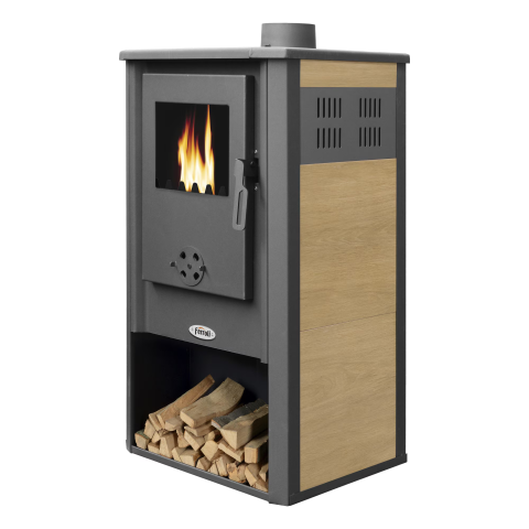 Semineu pe lemne, brichete si carbuni Ferroli Padova F, 7.7kW, 2 kg/h, 49x46x93 cm [1]