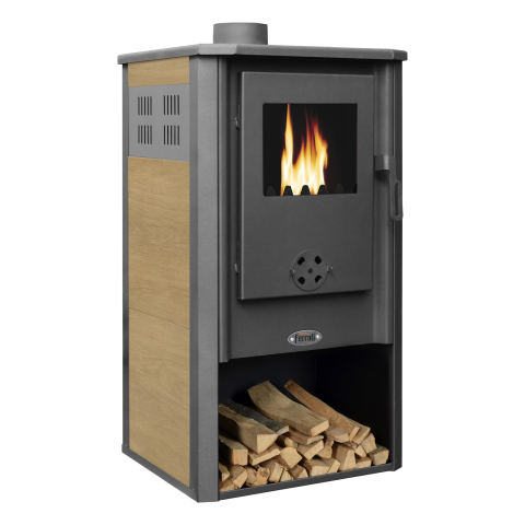 CLIMATIZARE SI SISTEME DE INCALZIRE - Semineu pe lemne, brichete si carbuni Ferroli Padova F, 7.7kW, 2 kg/h, 49x46x93 cm